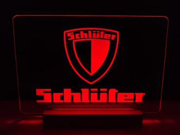 Schlüter Wappen Schriftzug LED Schild Traktor